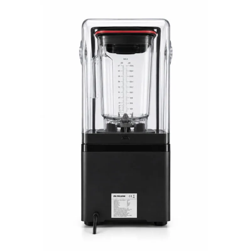 Felvini AeroBlade Dijital Bar Blender Gürültü Önleyici Kapaklı 2 Litre 1800 W Siyah