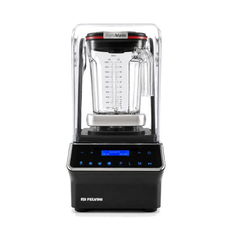 Felvini AeroBlade Dijital Bar Blender Gürültü Önleyici Kapaklı 2 Litre 1800 W Siyah