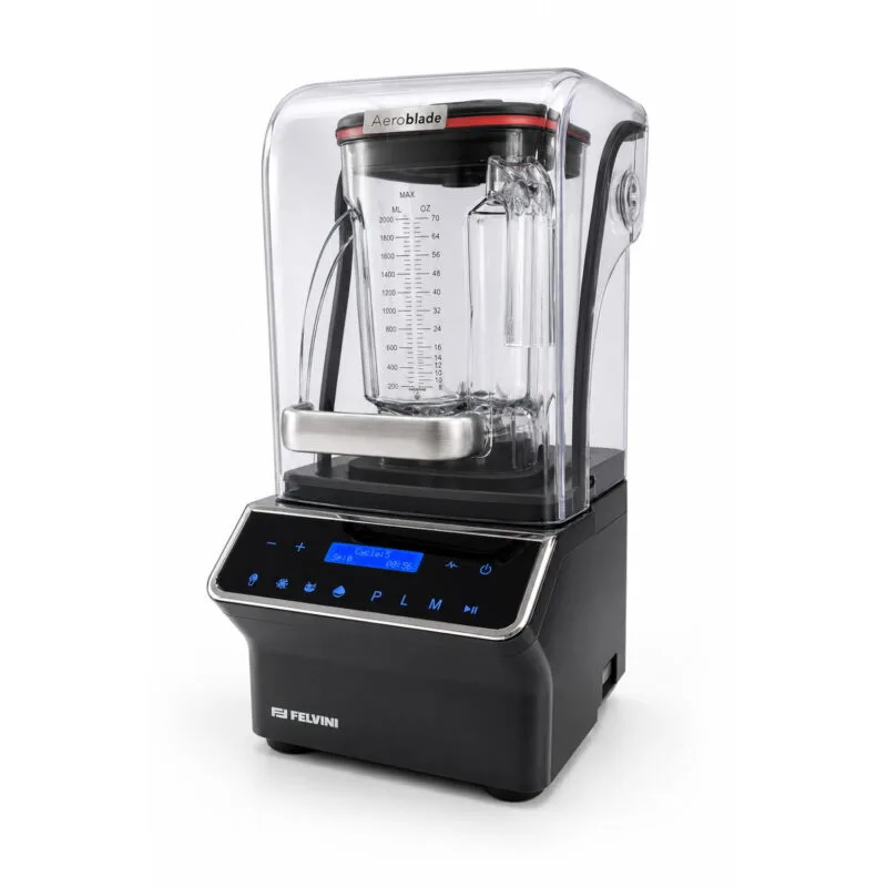 Felvini AeroBlade Dijital Bar Blender Gürültü Önleyici Kapaklı 2 Litre 1800 W Siyah