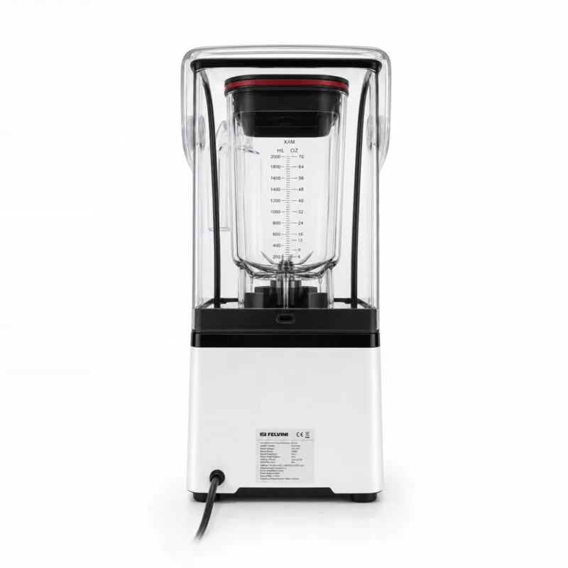 Felvini AeroBlade Dijital Bar Blender Gürültü Önleyici Kapaklı 2 Litre 1800 W Beyaz