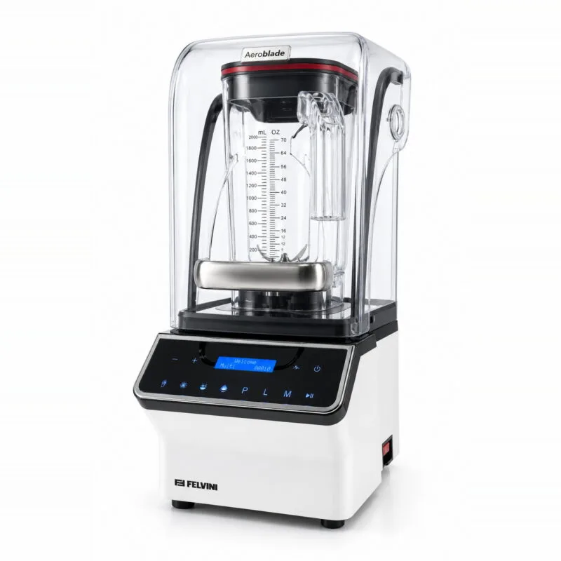 Felvini AeroBlade Dijital Bar Blender Gürültü Önleyici Kapaklı 2 Litre 1800 W Beyaz