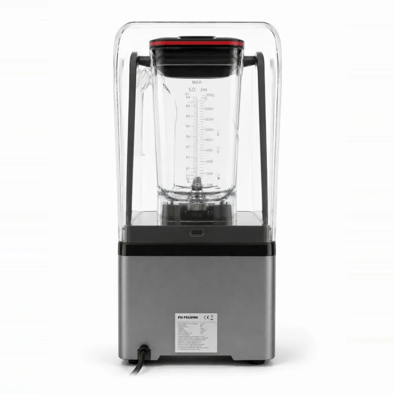 Felvini AeroBlade Dijital Bar Blender Gürültü Önleyici Kapaklı 2 Litre 1800 W Gri