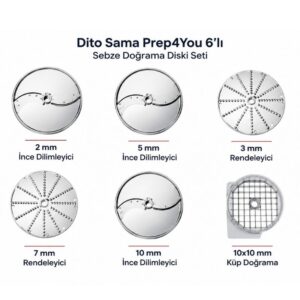 Dito Sama Prep4You 6'lı Sebze Doğrama Diski Seti