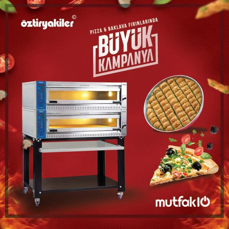 Öztiryakiler MD800 Çok Amaçlı Fırın, 2 Katlı, Tezgahlı