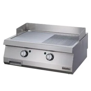 Öztiryakiler 700 Seri OGE 8070 1/2 N Grill Plate,Set Üstü, Yarı Oluklu, Elektrikli, 80x70 cm, 6644