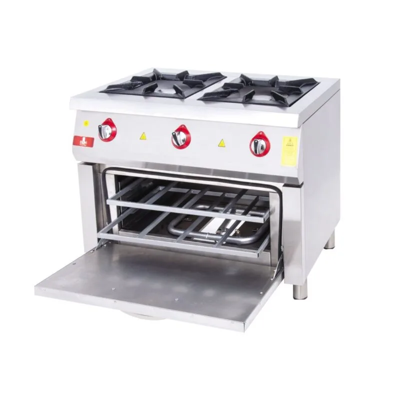 DRN Kuzine Fırınlı Ocak 2'li 100x60 Gazlı