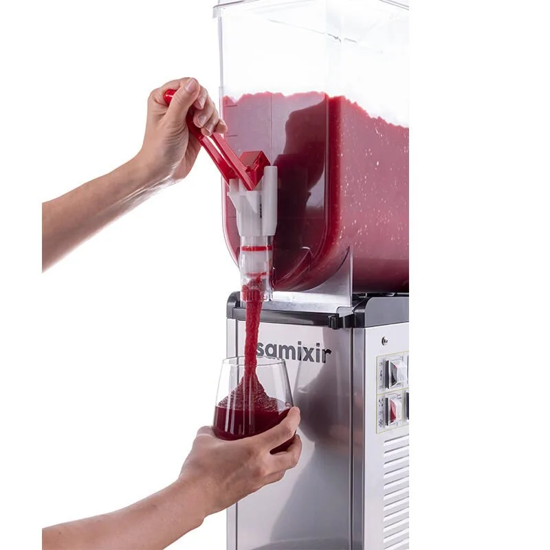 Samixir SLUSH12 Mono Ice Slush Granita Kar Buz Makinesi 12 L, Inox