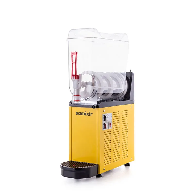 Samixir SLUSH12 Mono Ice Slush Granita ve Soğuk Meyve Suyu Dispenseri, 12 L, Sarı