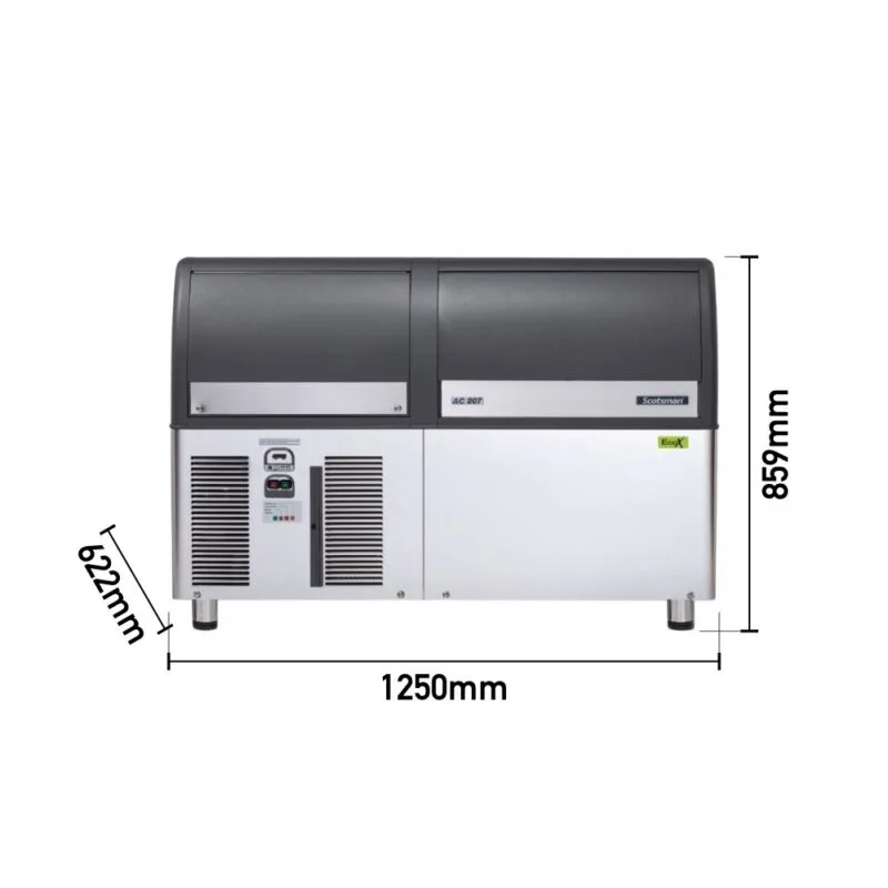 Scotsman AC 207 Eco X Hazneli Gurme Buz Makinesi, 145 kg/gün Kapasiteli