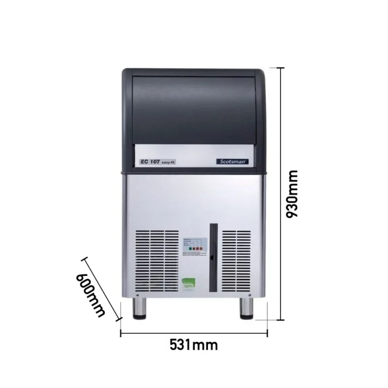 Scotsman EC 107 Eco X Hazneli Gurme Buz Makinesi, 50 Kg/Gün Kapasiteli