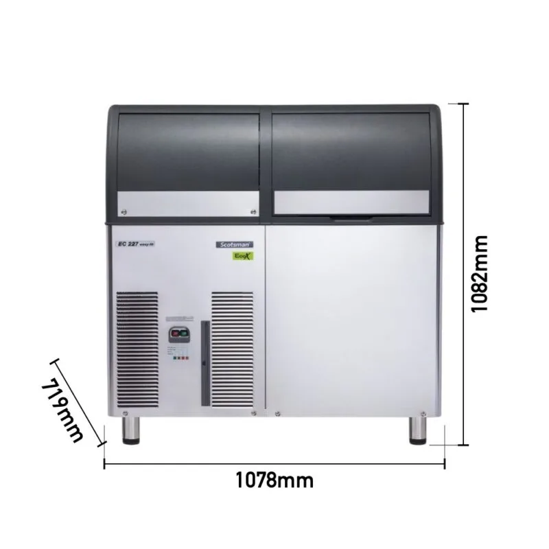 Scotsman EC 227 Eco X Hazneli Gurme Buz Makinesi, 165 Kg/Gün Kapasiteli