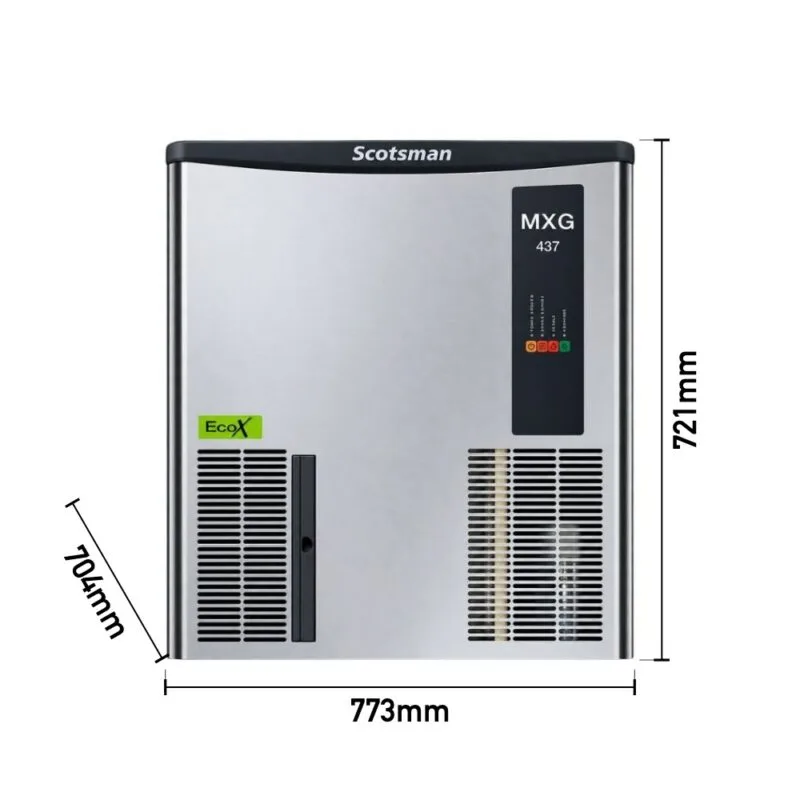 Scotsman MXG 437 Eco X Haznesiz Gurme Buz Makinesi, 170 Kg/Gün Kapasiteli