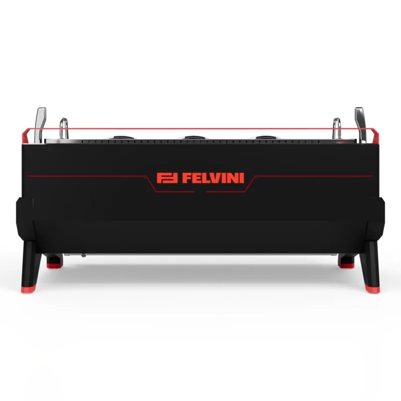 Felvini Raptor Tam Otomatik Espresso Kahve Makinesi Yüksek Kaşık T3 Multi-Boiler PID Kontrollü 3 Gruplu Siyah