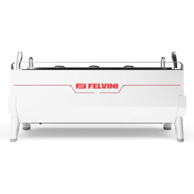 Felvini Raptor Tam Otomatik Espresso Kahve Makinesi Yüksek Kaşık T3 Multi-Boiler PID Kontrollü 3 Gruplu Beyaz