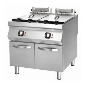 DRN DRNEF-8090 900 Seri Dolaplı İkili Fritöz 80x90 Monoblok Elektrikli 380 V 48 L