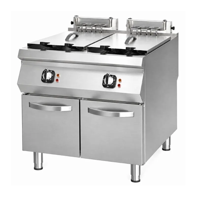 DRN DRNEF-8090 900 Seri Dolaplı İkili Fritöz 80x90 Monoblok Elektrikli 380 V 48 L