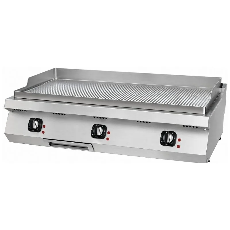 DRN DRNEI-1270N 700 Seri Pleyt Izgara Nervürlü Elektrikli 120x73 Cm 380 V