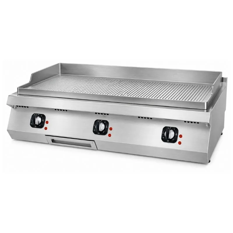 DRN DRNEI-1270N-CR 700 Seri Pleyt Izgara Krom Oluklu Elektrikli 120x730 Cm 380 V