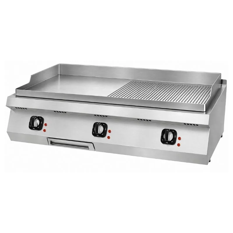 DRN DRNEI-1270ND 700 Seri Pleyt Izgara Yarı Nervürlü Elektrikli 120x730 Cm 380 V