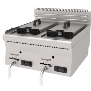 Atalay 600 Seri Fritöz Set Üstü gazlı 8+8 Lt 60x60 Cm