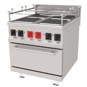 Atalay 900 Seri Gemi Tipi Kuzine Fırın 4 Kare Pleytli Elektrikli 80x90 Cm