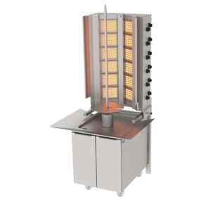 Atalay ADG - 12 D S Döner Ocağı Duvara Monte Sabit Hareketli Alt Arabalı 6+6 Radyanlı Gazlı