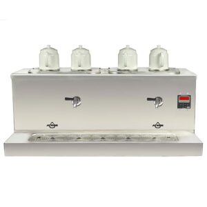 Ateşe Cappadocia Dijital 4 Demlikli Çay Kazanı, 30+30 L, Gaz+Elektrikli, Inox