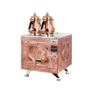 Ateşe Titanium Keyfchi Akıllı Dijital Elektrikli Bakır 2 Demlikli Çay Kazanı, 30 Litre