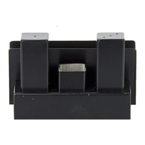 Biradlı GRV-105-P Peçetelikli Kare Çelik Tuzluk Takımı, Siyah