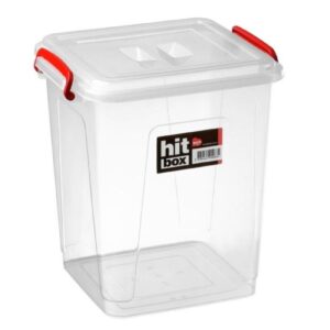 Bora Plastik Kapaklı Saklama Kabı 23 Litre Şeffaf