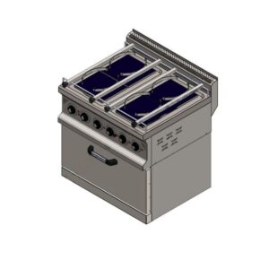 CSA 700 Seri Gemi Tipi Kuzine Fırın 4 Yuvarlak Pleytli Elektrikli 80x70 Cm