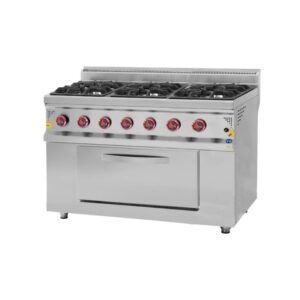 CSA 700 Seri Kuzine Fırın 6 Gözlü Doğalgazlı 120x70 Cm