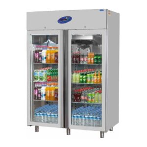 CSA CS.DBLK.1400.C Dik Tip Derin Dondurucu İki Cam Kapılı 1400 L 304 Kalite