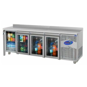 CSA CS.TEZ.4.600.C.240cm Tezgah Tipi Buzdolabı 4 Cam Kapılı 240x60 Cm 632 L 430 Kalite