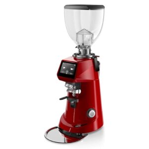 Fiorenzato F83 E PRO Dark Titanyum On Demand Kahve Değirmeni 83 mm Parlak Kırmızı