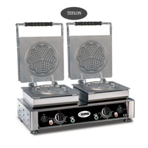 GMG WE 21 S Çiçek Model Waffle Makinesi, Çift Kapaklı