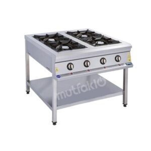 Görkem 4 Gözlü Taban Raflı Ocak Gazlı 100x100 Cm