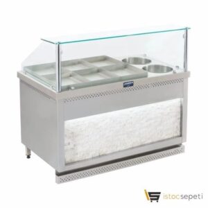 Görkem Sulu Yemek Tezgahı 8+4 Tepsili Elektrikli 210x85 Cm