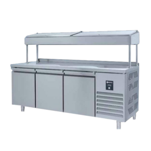 İceinox PTS-H 515 CR Make Up Snack Seri Yüksek 3 Kapılı Buzdolabı 515 L 430 K 200x70x85/140 cm