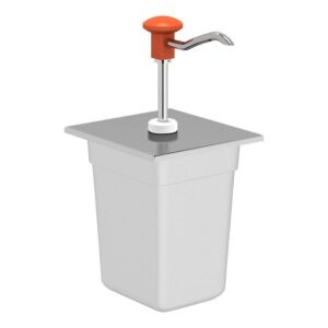 Kalando KD-002 Basmalı Sos Pompası Paslanmaz GN 1/6 3 L Turuncu