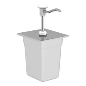 Kalando KD-002 Basmalı Sos Pompası Paslanmaz GN 1/6 3 L Beyaz
