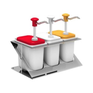 Kalando KDP-003 Basmalı Sos Pompası Üçlü Z Stant Plastik 3x1.9 L