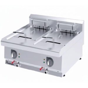 Kalitegaz F6070E 700 Seri Fritöz Çift Gözlü Set Üstü 40x70 Cm 12+12 L Elektrikli 400 V