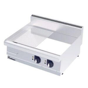 Kalitegaz GS8070EC 700 Seri Krom Kaplı Pleyt Izgara Yarı Oluklu 80x70 Cm Elektrikli 400 V