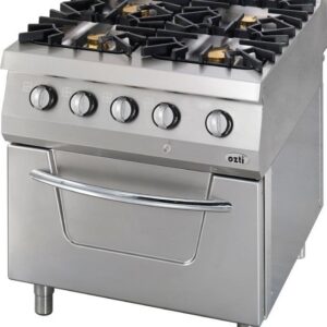 Öztiryakiler 900 Seri Kuzine, Fırınlı, Gazlı, 4 Açık Ateş, 80x90x85 cm, 6644