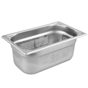 Öztiryakiler Delikli Gastronorm Küvet, Köşe Desenli GNP 1/4x150, 16x26,5x15 cm