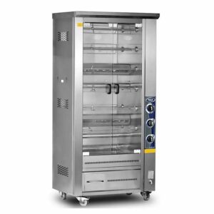 Pimak PI3/M012B Tek Vitrinli Piliç Çevirme Makinesi 24 Kapasiteli Gazlı