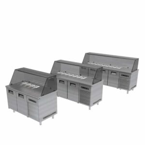 Portabianco ASBHDG-4N70 Soğuk Servis Buzdolabı Camlı, 4 Kapılı, 304 Kalite