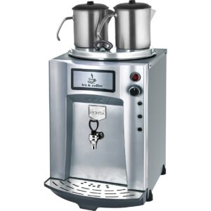 Remta DE11SP Premium Jumbo Şamandıralı Çay Makinesi, 2 Demlikli, 23 L, Gri