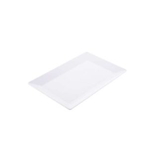 Rubikap Polikarbon Dikdörtgen Servis Tabağı, 18x28 cm Beyaz